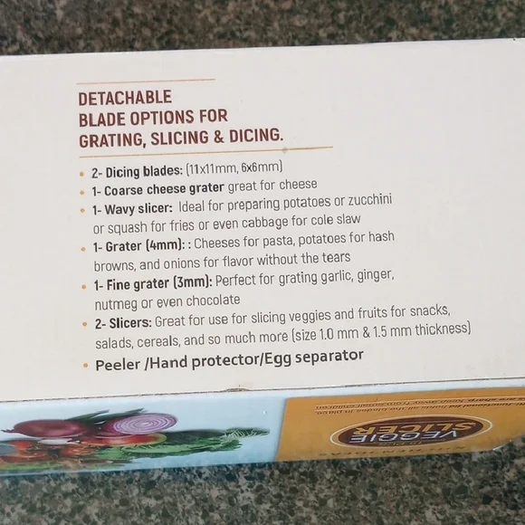 15 Piece Kitchen Ideas Veggie Slicer And Dicer - Picture 6 of 7